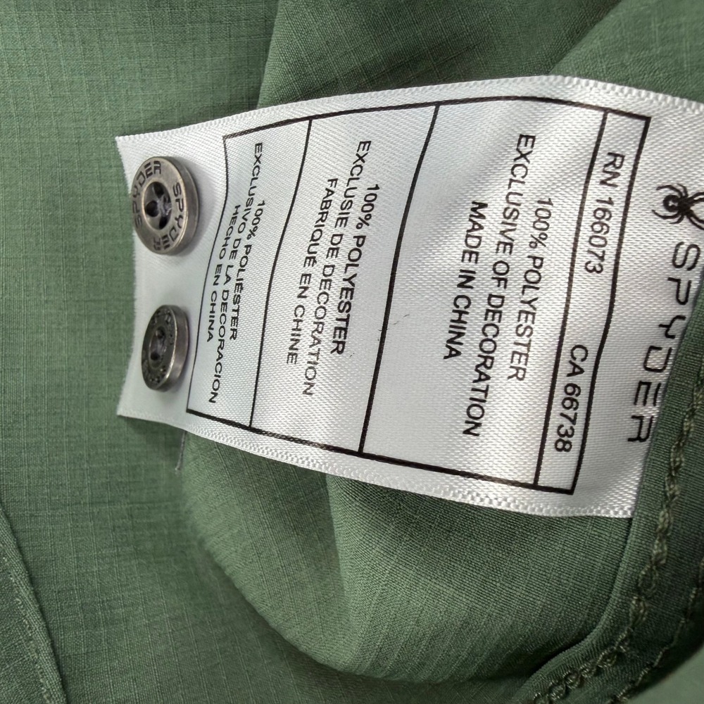 NWT Spyder ProWeb Travel FlexWeb Stretch Shirt Mens Small Spruce Green Gorpcore - Picture 10 of 10